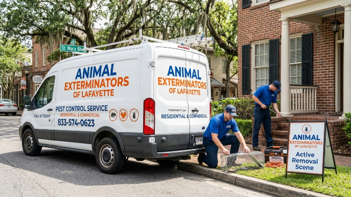 Animal Exterminators of Lafayette team at work