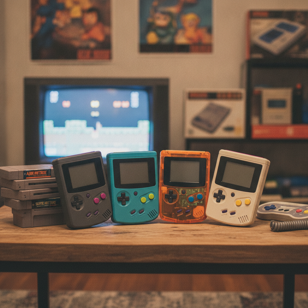 A Hyperkin SupaBoy handheld console, showcasing its design and cartridge slot.