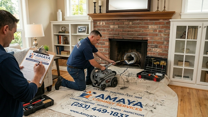 Amaya Chimney Services Technicians at Work