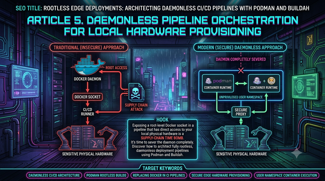 Rootless Edge Deployments: Architecting Daemonless CI/CD Pipelines with Podman and Buildah