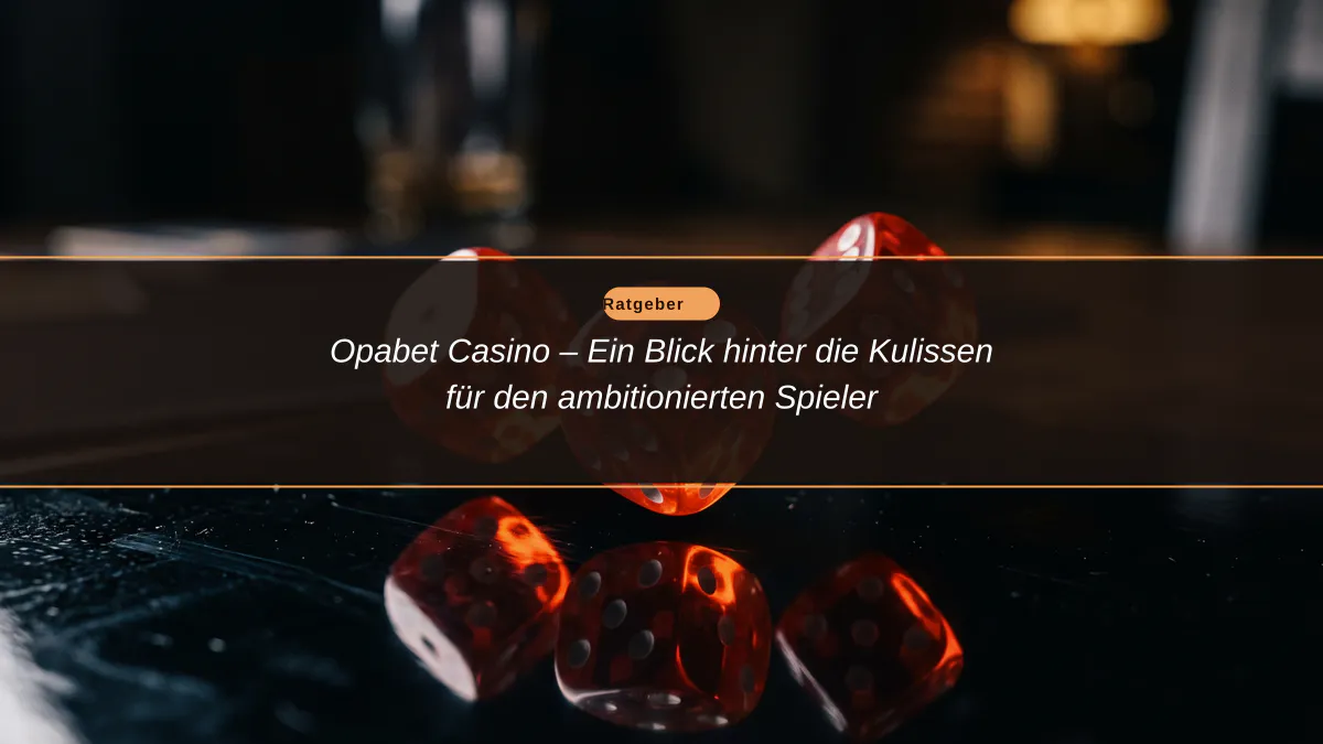 Opabet Casino – Ein Blick hinter die Kulissen für den ambitionierten Spieler