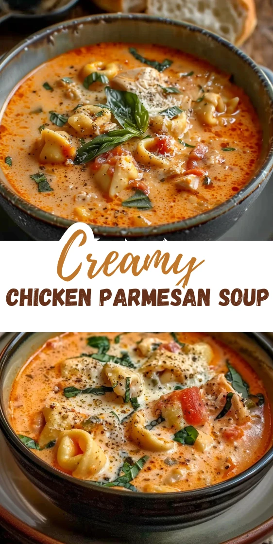 Crock Pot Creamy Chicken Parmesan Soup That’s Rich and Comforting