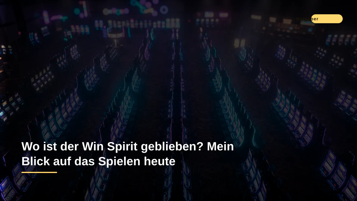 Wo ist der Win Spirit geblieben? Mein Blick auf das Spielen heute