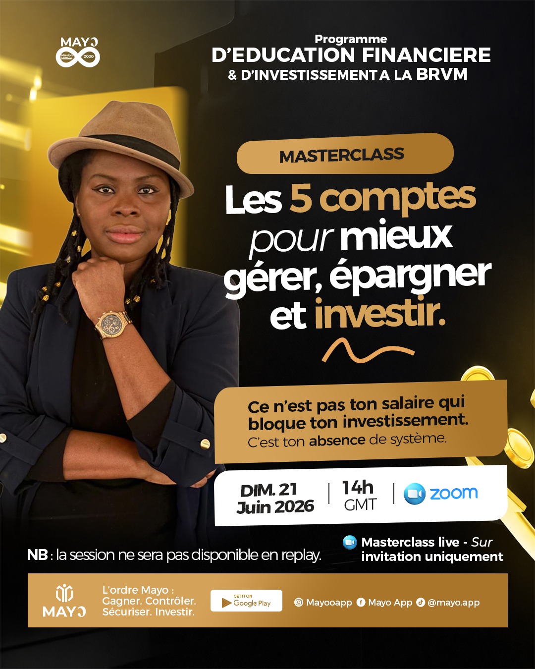 Masterclass · Les 5 comptes · 21 juin 2026