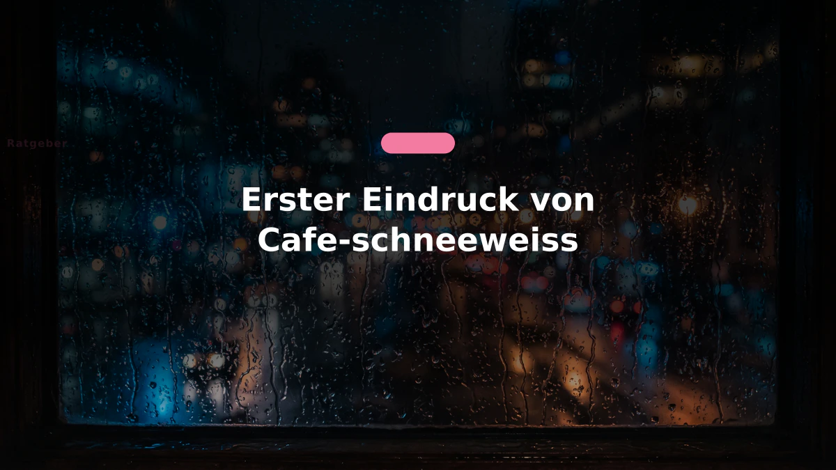 Erster Eindruck von Cafe-schneeweiss