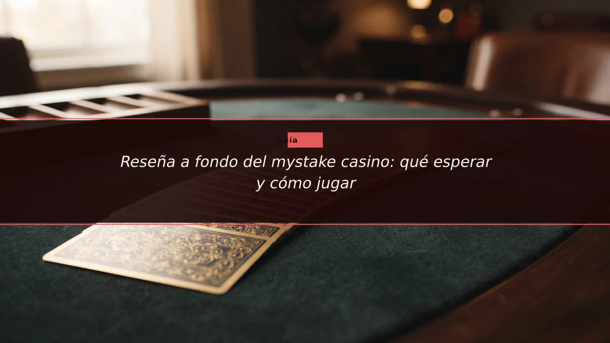 Reseña a fondo del mystake casino: qué esperar y cómo jugar