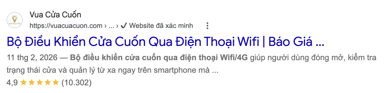 Kết quả Google cần bấm vào