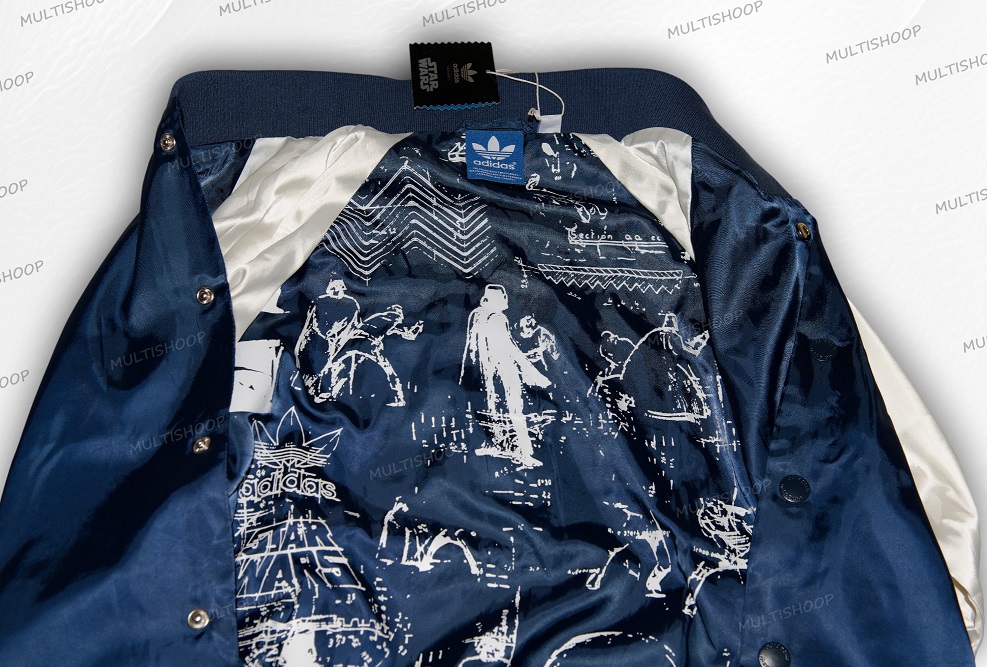 Adidas Blue Star Wars Stromtrooper Hoodie Jedi Varsity Jacket Coat