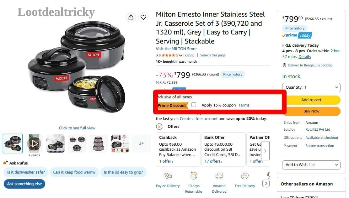 Milton Casserole Set – Just ₹696 | Best Deal Milton Casserole Set – Just ₹696 | Best Deal