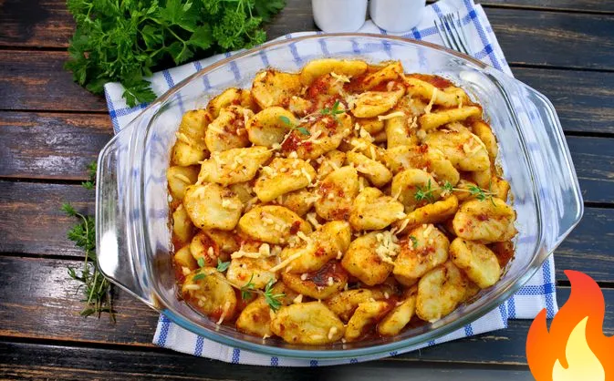 Постер Ньокки, запечённые с томатным соусом (в духовке)