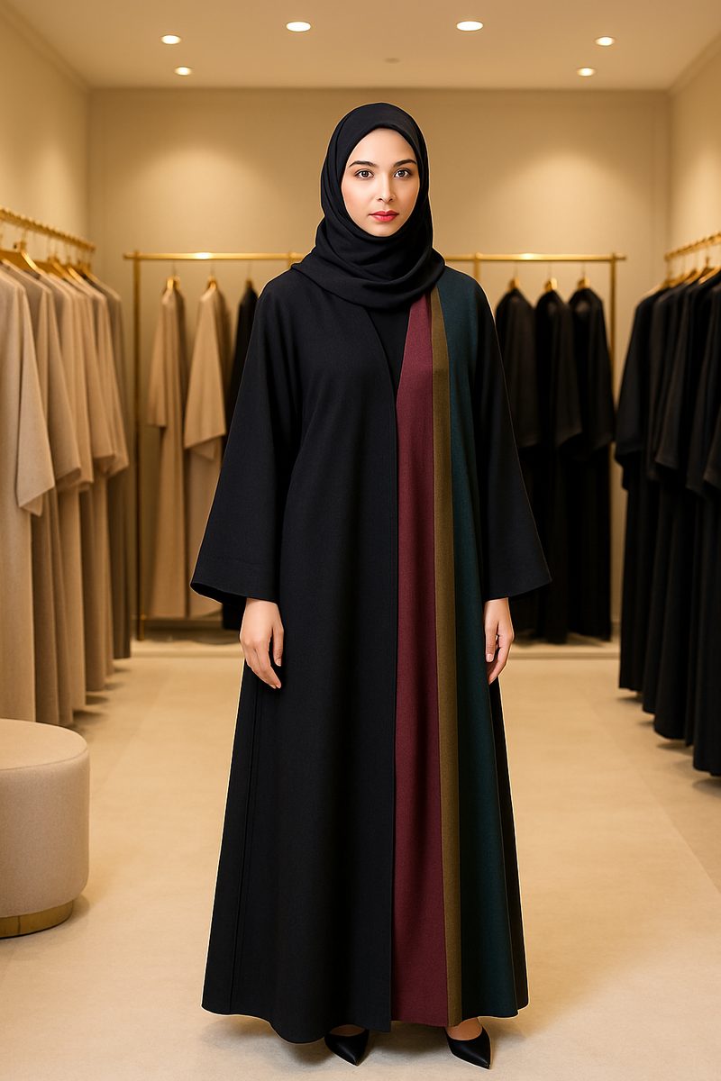 تنسيق عباية ملونة عصرية محتشمة