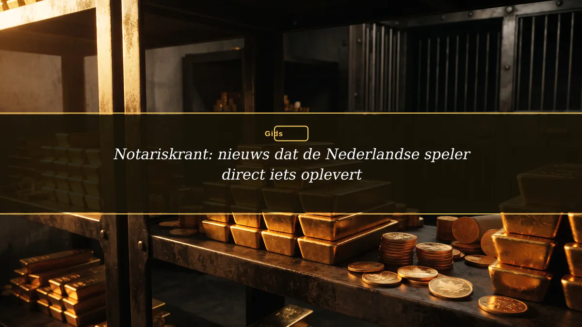 Notariskrant: nieuws dat de Nederlandse speler direct iets oplevert