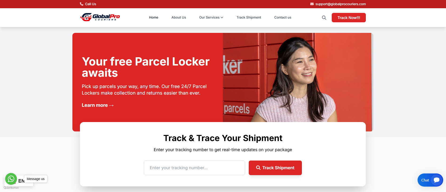 Stored capture of globalprocouriers.com