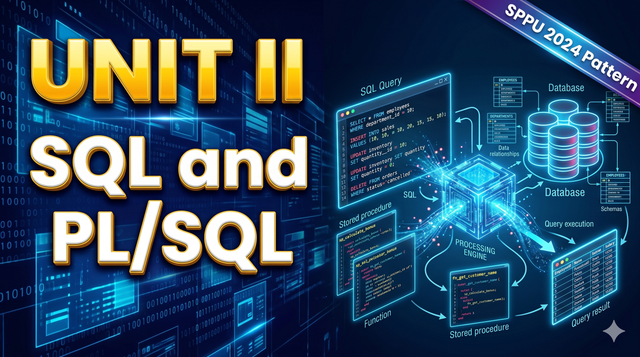 Unit 2 – SQL and PL/SQL | DBMS SPPU 2024 Pattern