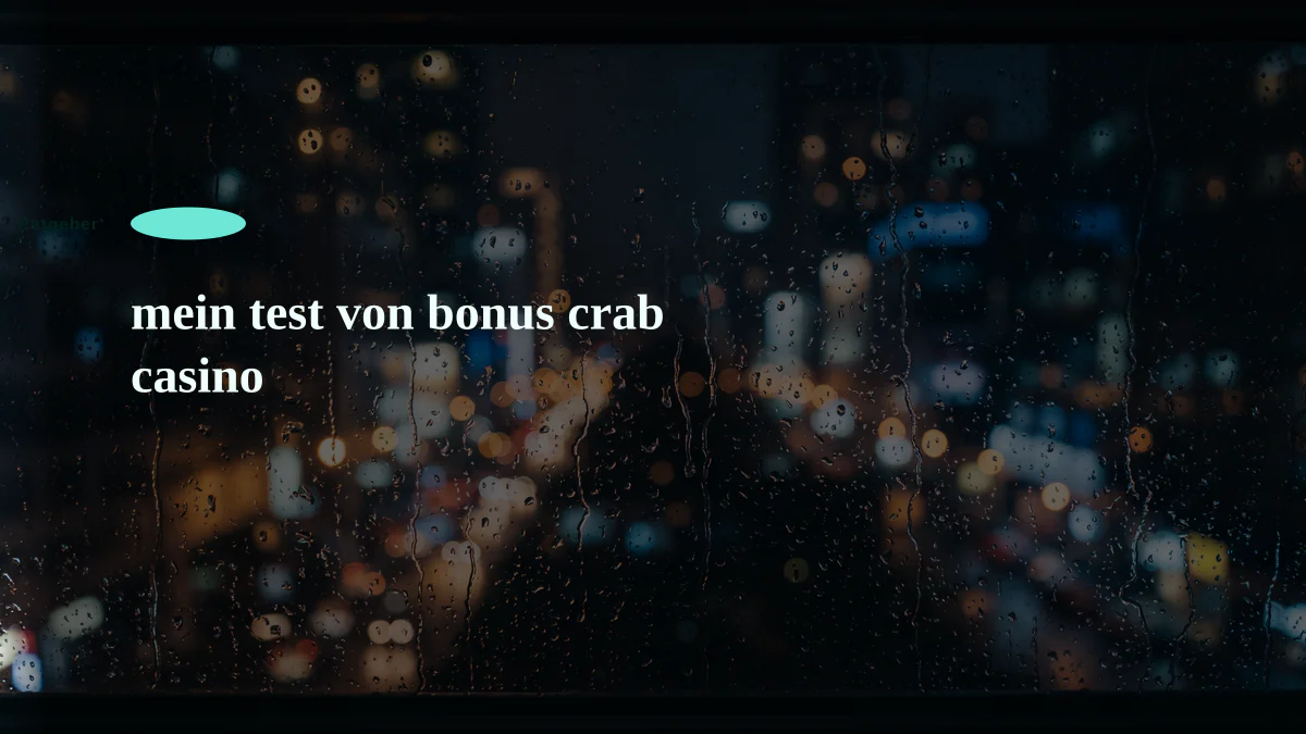 mein test von bonus crab casino