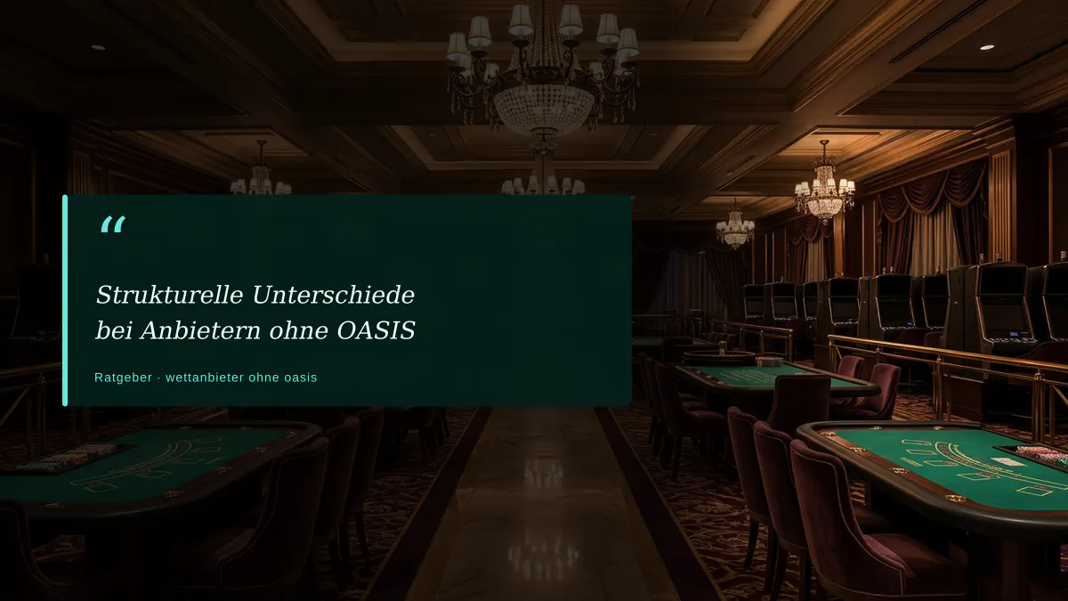 Strukturelle Unterschiede bei Anbietern ohne OASIS