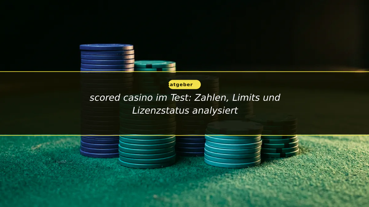 scored casino im Test: Zahlen, Limits und Lizenzstatus analysiert
