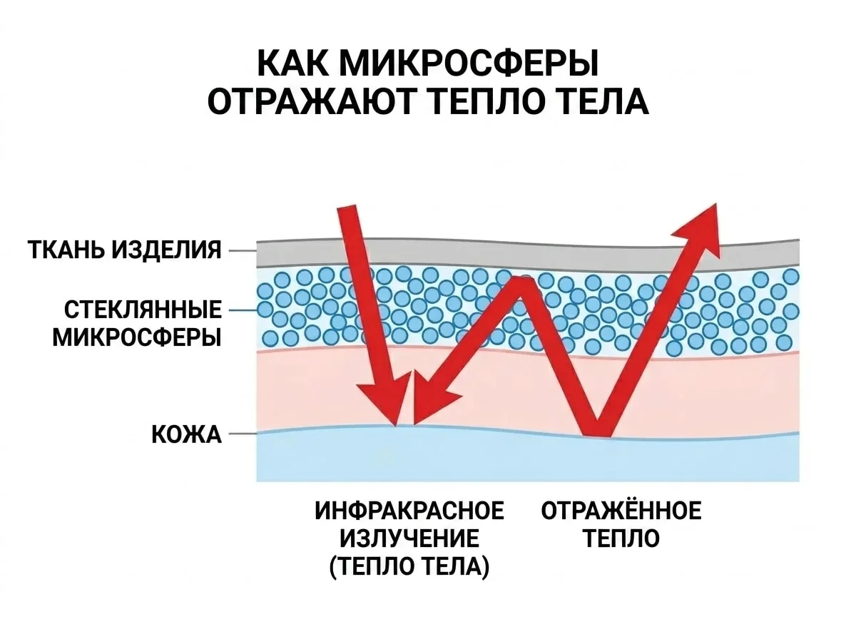 Микросферы отражают инфракрасное излучение