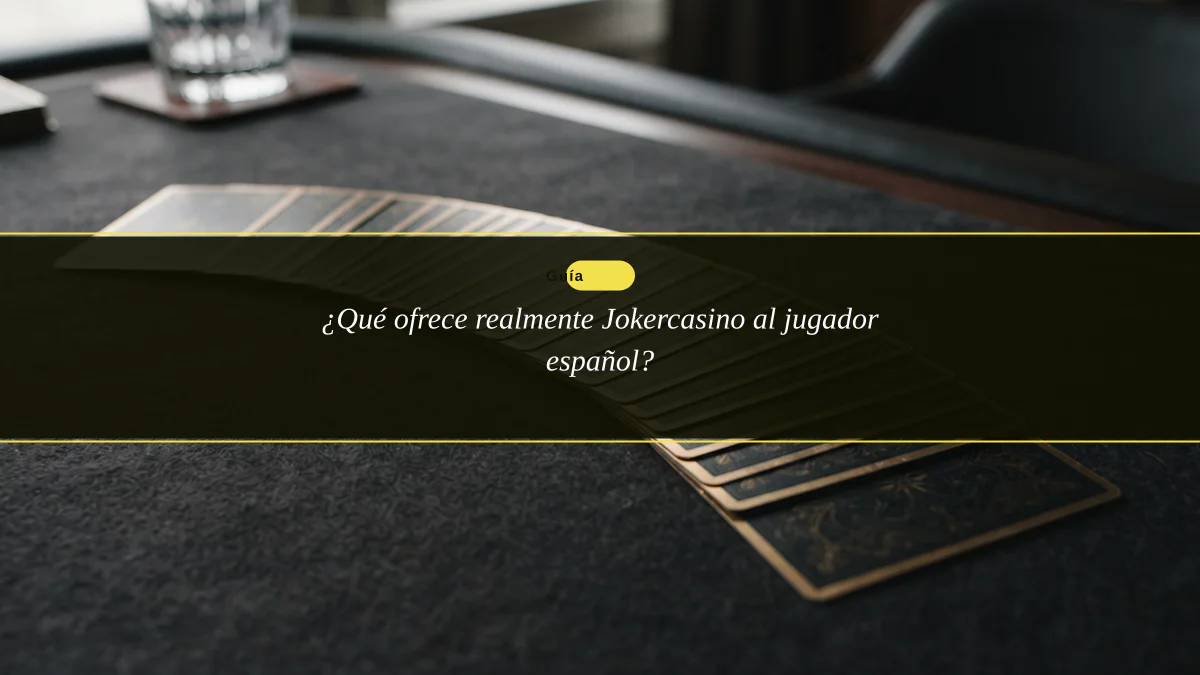 ¿Qué ofrece realmente Jokercasino al jugador español?