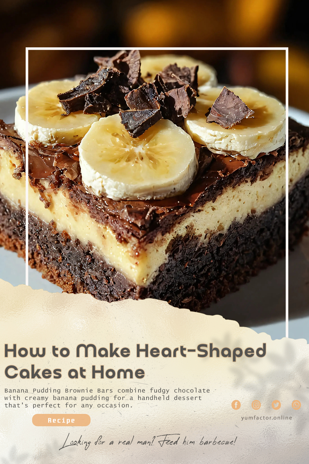 Irresistible Banana Pudding Brownie Bars