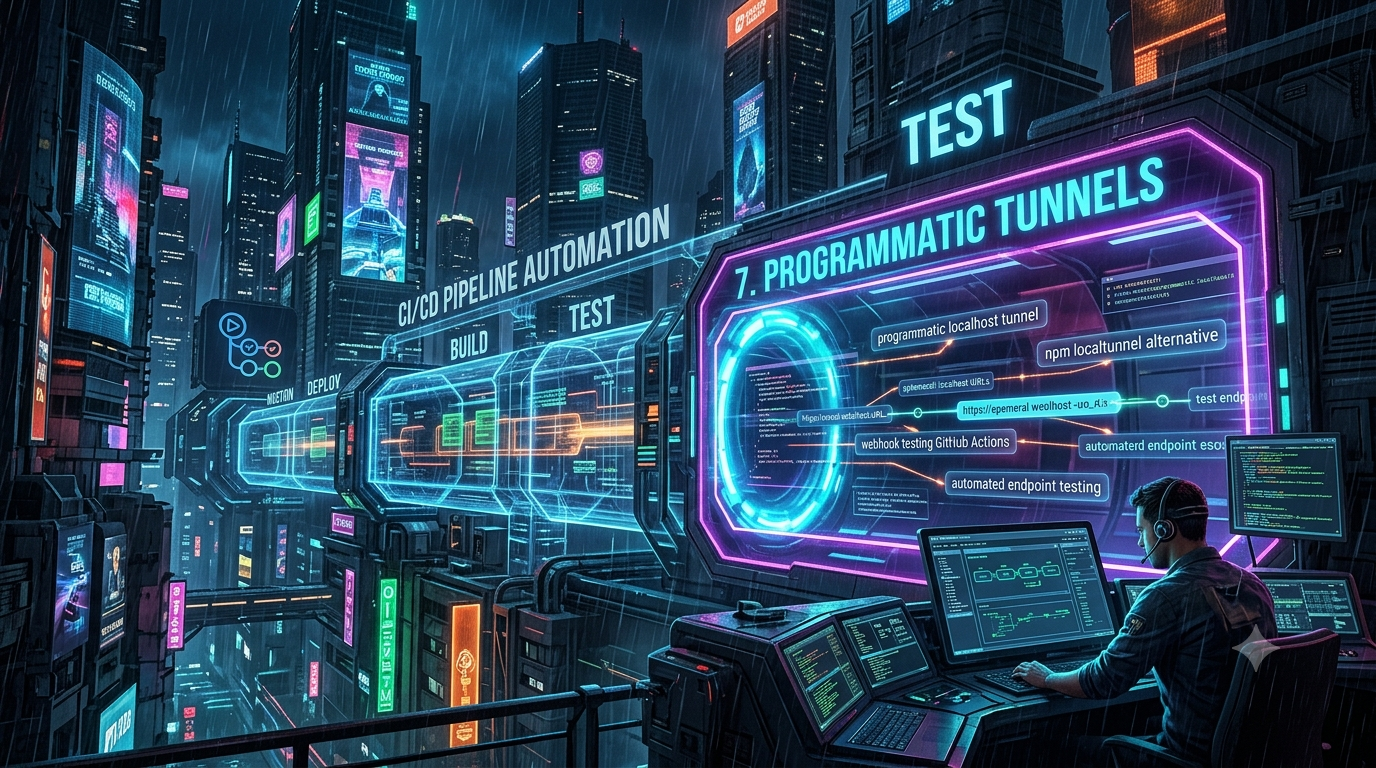 Programmgesteuerte Tunnels für CI/CD-Pipelines: Automatisierte Ephemere URLs für Webhook-Tests