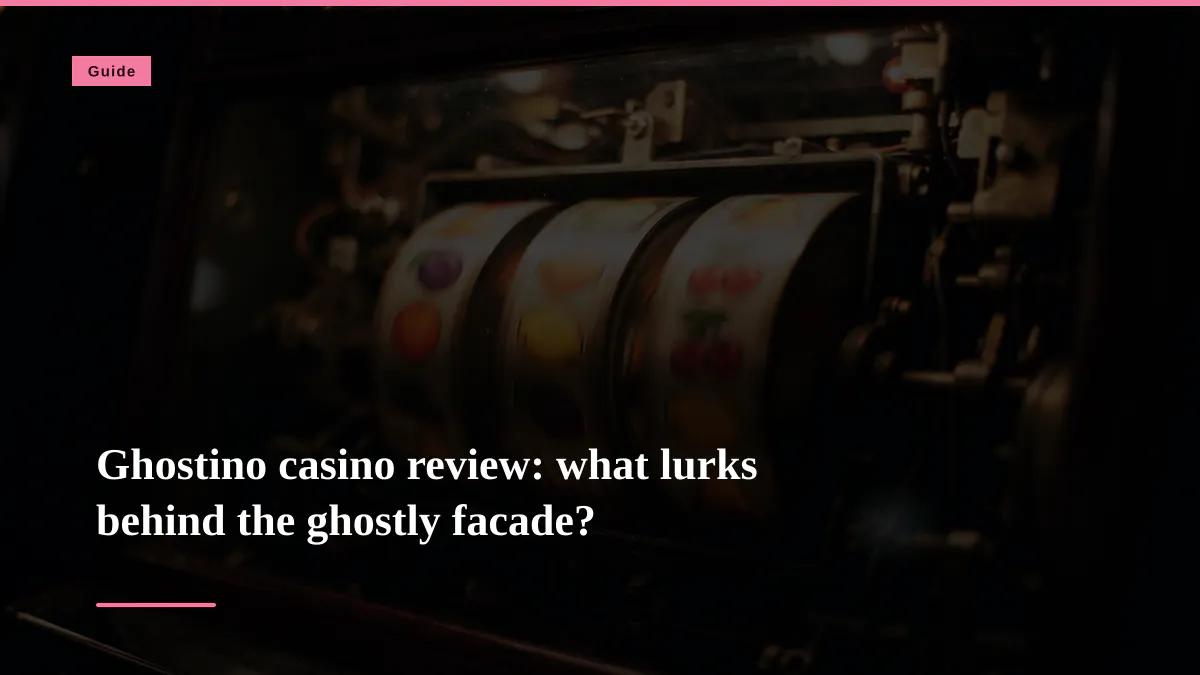 Ghostino casino review: what lurks behind the ghostly facade?