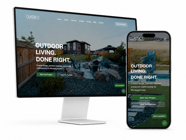 Classic Landscapes website homepage