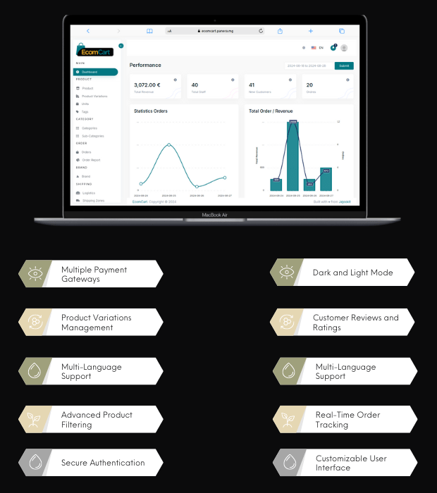 EcomCart - Flutter Modern eCommerce App Built with Laravel & Vue.js - Flutter Online Stores