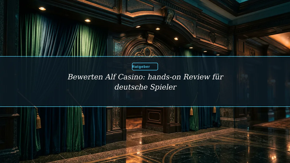 Bewerten Alf Casino: hands-on Review für deutsche Spieler
