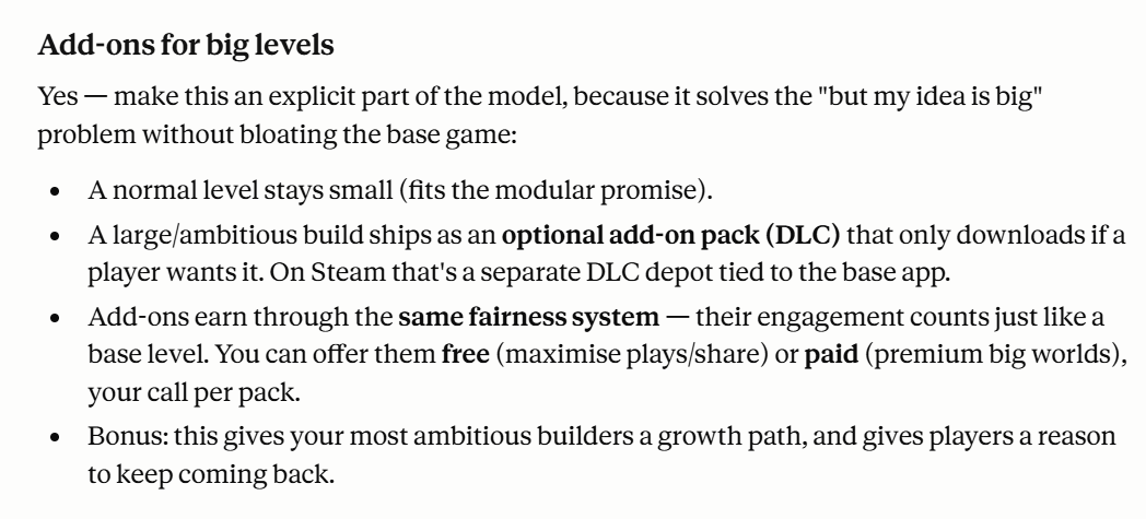 Build a level with AI, ship it on Steam, earn from how it plays