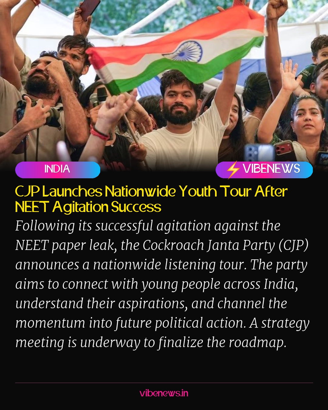 CJP Launches Nationwide Youth Tour After NEET Agitation Success