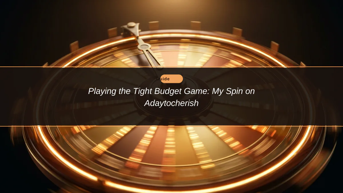 Playing the Tight Budget Game: My Spin on Adaytocherish