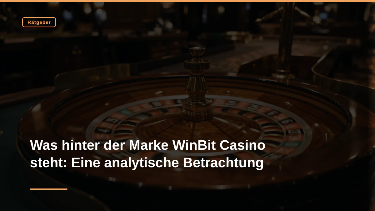 Was hinter der Marke WinBit Casino steht: Eine analytische Betrachtung