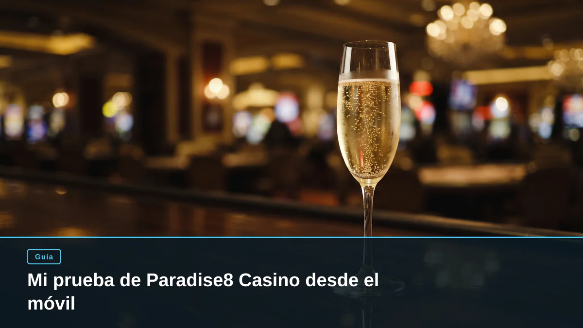 Mi prueba de Paradise8 Casino desde el móvil