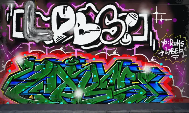 Graffiti artwork by LPBER