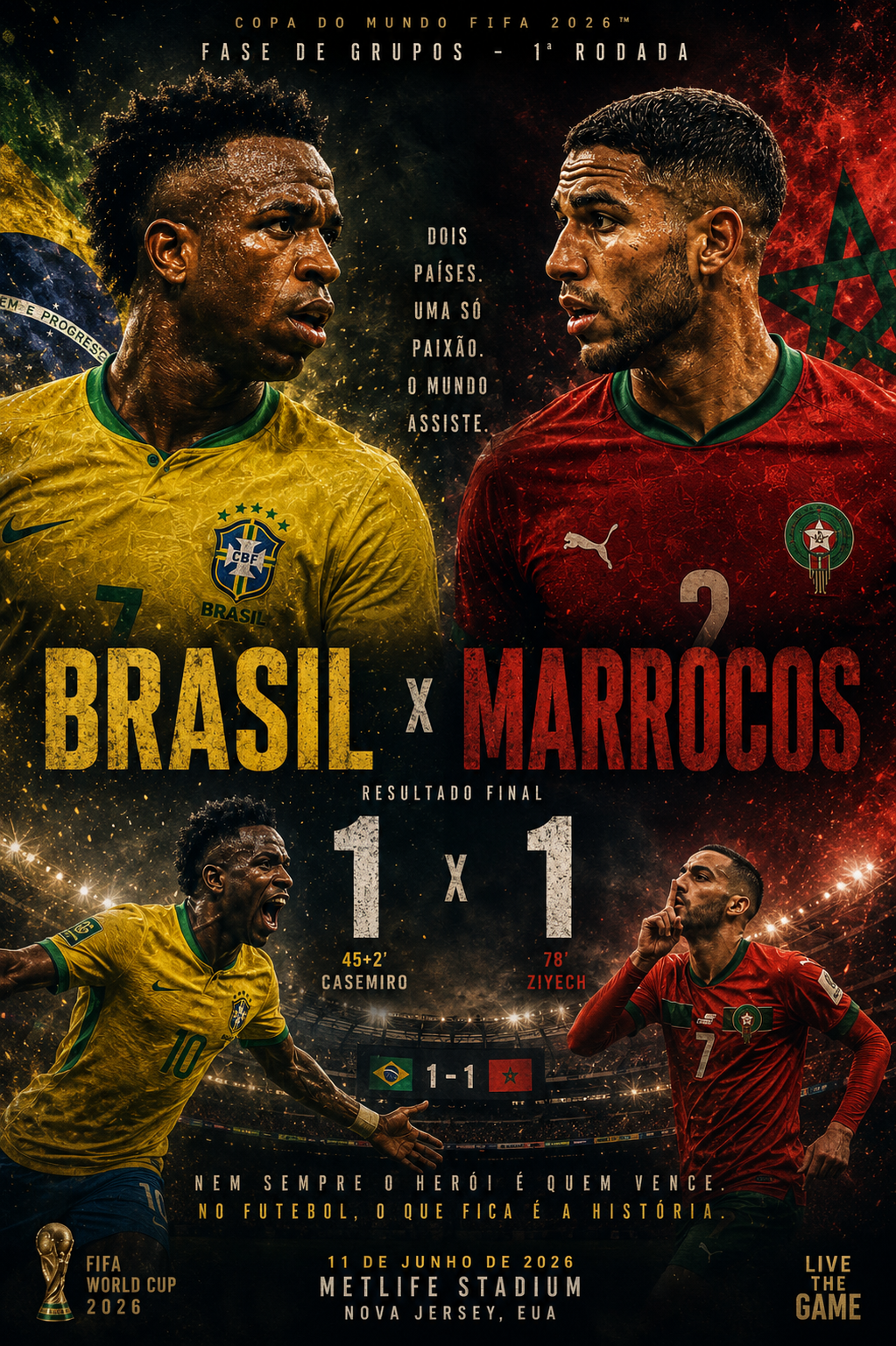 1ª Rodada Brasil x Marrocos