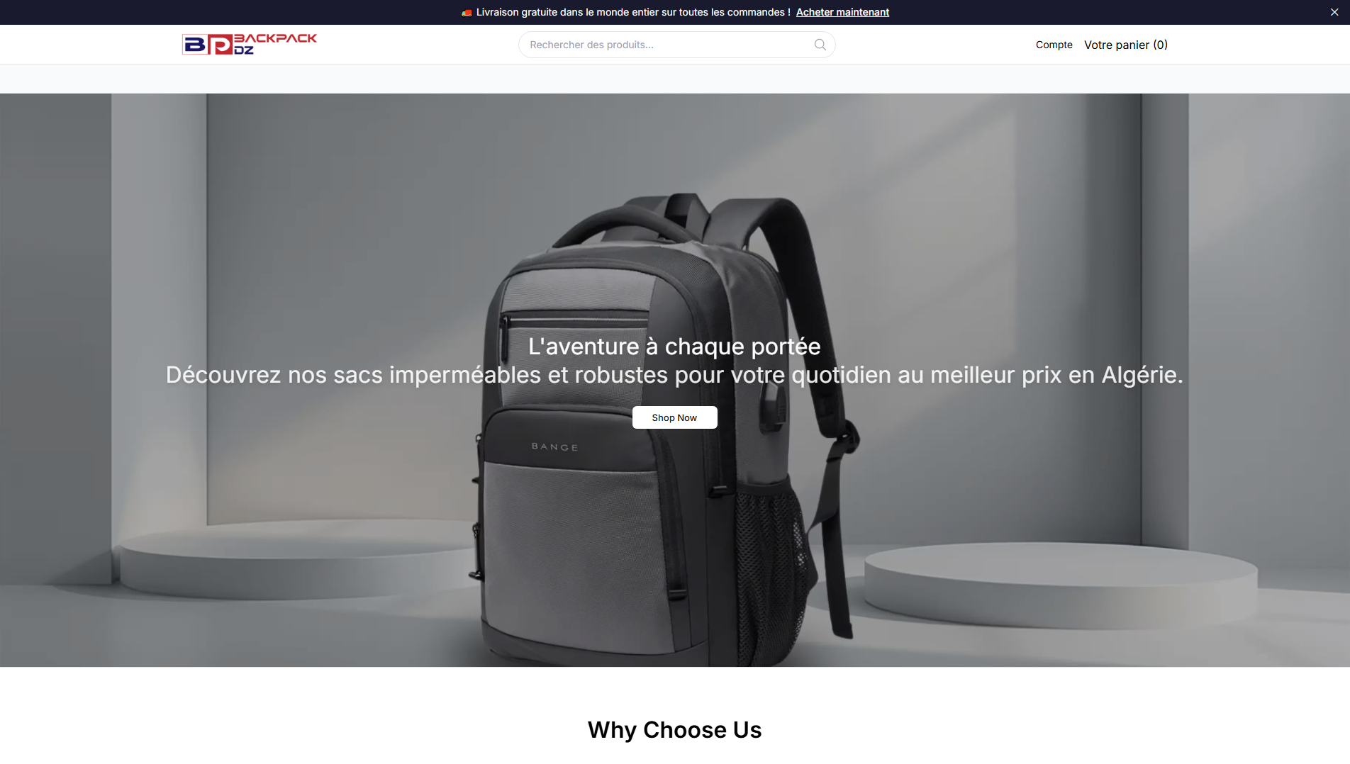 Stored capture of backpackflow.shop