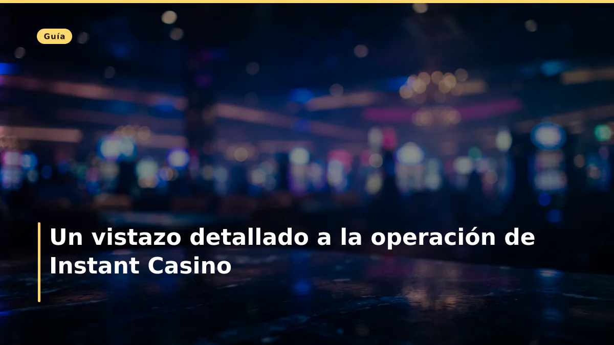 Un vistazo detallado a la operación de Instant Casino