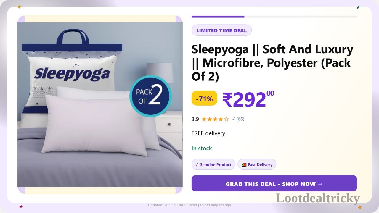   sleepyoga Soft And – Just ₹292 | Limited Time Loot Offer