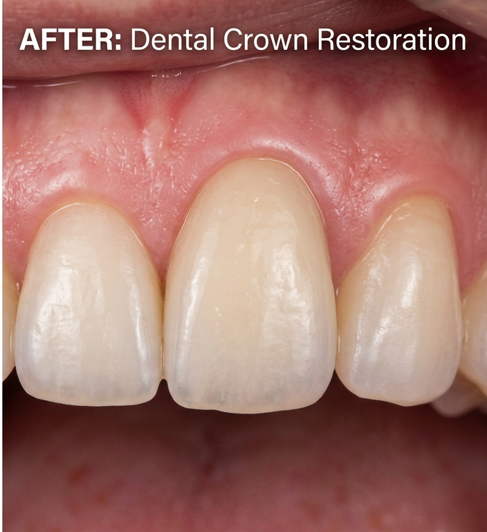 After scaling - healthy clean teeth