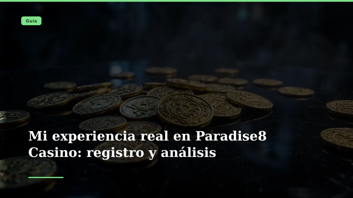 Mi experiencia real en Paradise8 Casino: registro y análisis