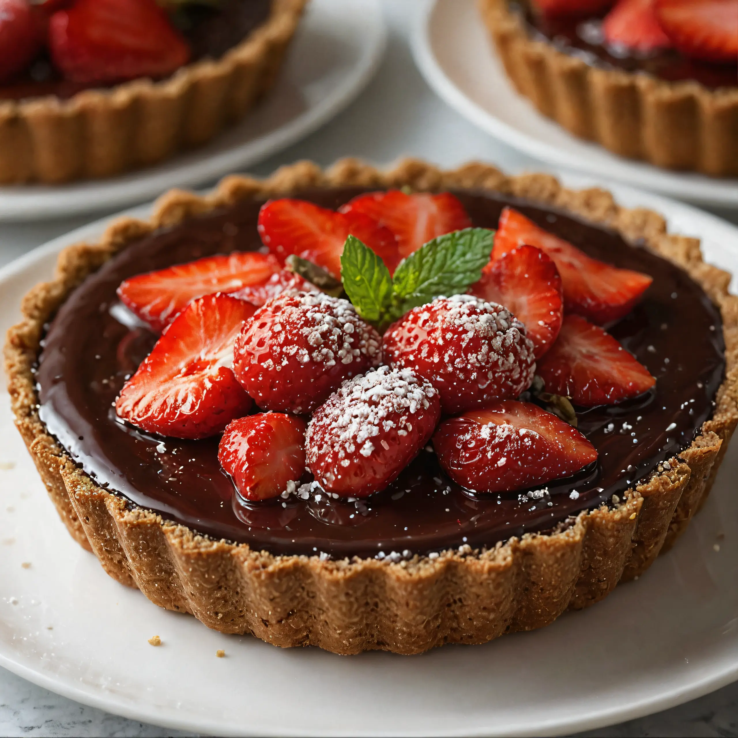 Chocolate and Strawberry Tart Recipe