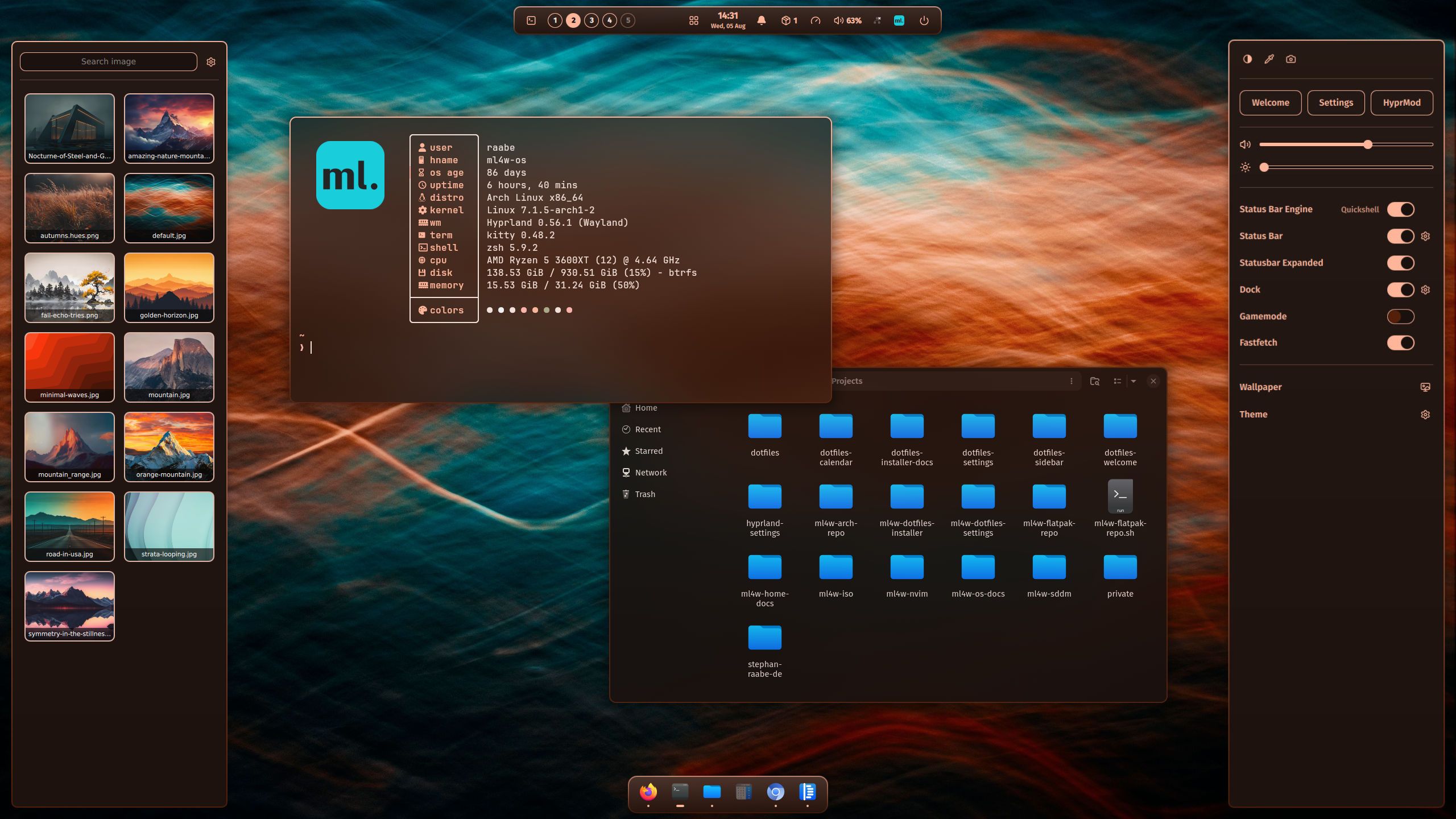 Image of ML4W dotfiles