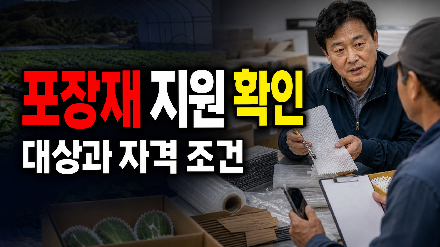농산물 포장재 지원, 개인 농가도 받을 수 있나? 의왕시 공식 기준 관련 핵심 정보를 상징적으로 보여주는 썸네일 이미지