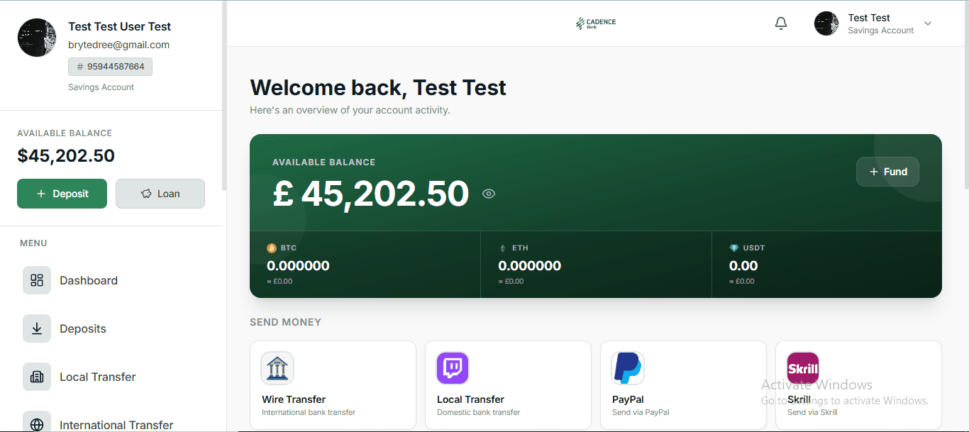 Credence Bank Website/Mobile App