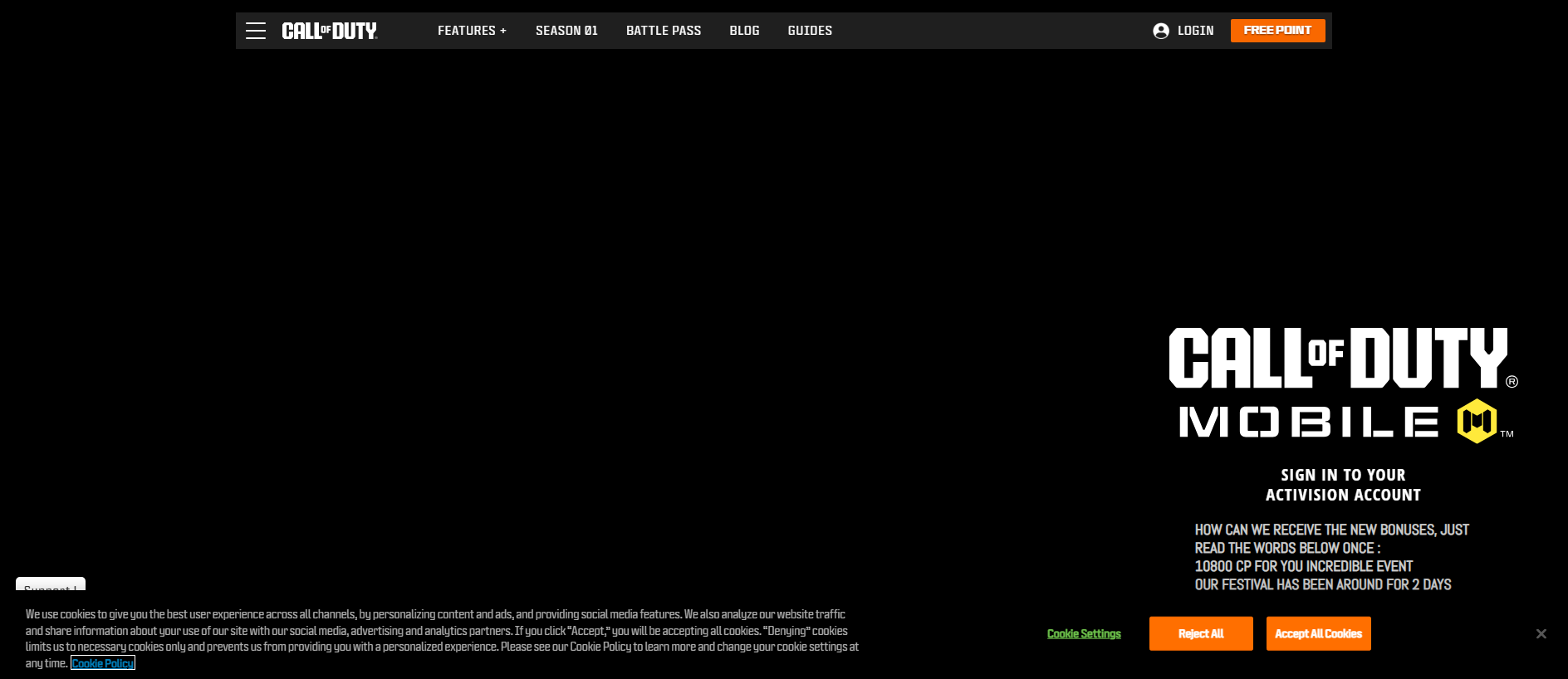 Forensic screenshot of [REDACTED] showing the phishing page layout