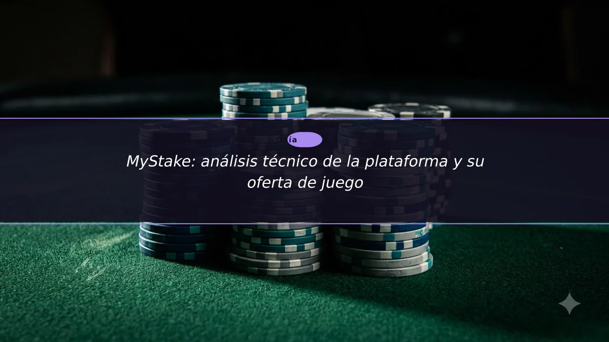 MyStake: análisis técnico de la plataforma y su oferta de juego
