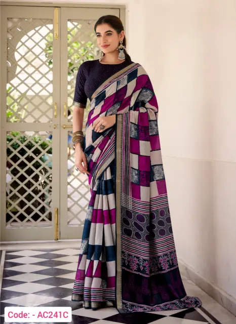 Designer wine color weaving saree