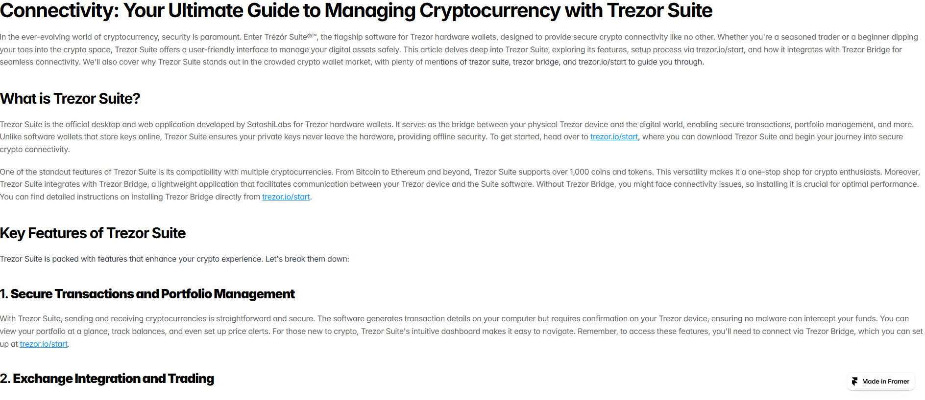 Stored capture of traezr-suites-get.framer.ai