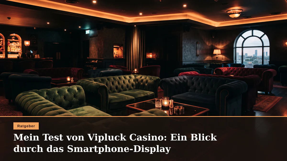 Mein Test von Vipluck Casino: Ein Blick durch das Smartphone-Display